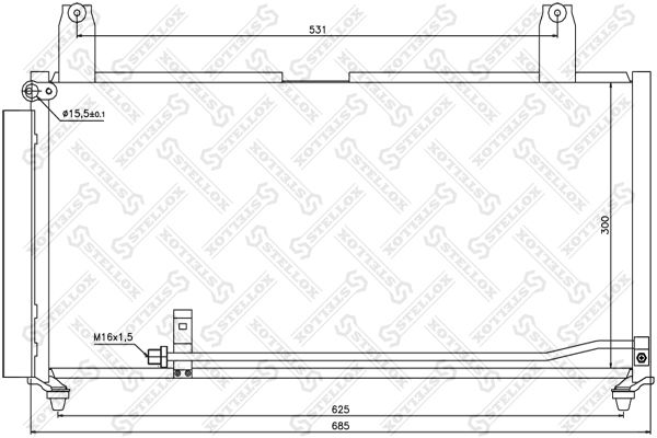 Конденсатор, кондиционер STELLOX 1045526SX