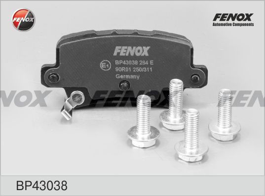 Комплект тормозных колодок, дисковый тормоз FENOX BP43038