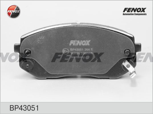 Комплект тормозных колодок, дисковый тормоз FENOX BP43051