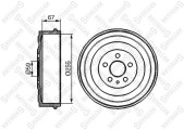 Тормозной барабан STELLOX 60261902SX