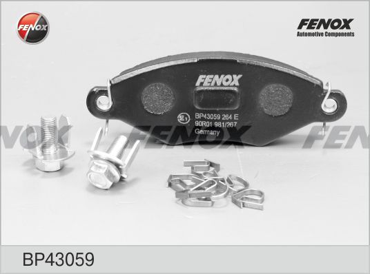 Комплект тормозных колодок, дисковый тормоз FENOX BP43059