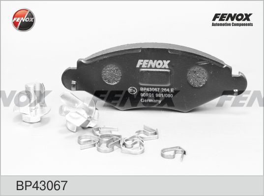 Комплект тормозных колодок, дисковый тормоз FENOX BP43067