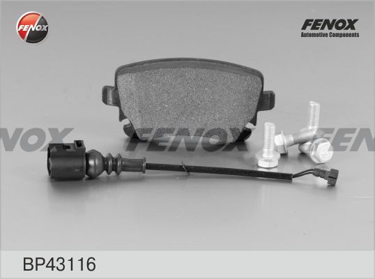 Комплект тормозных колодок, дисковый тормоз FENOX BP43116