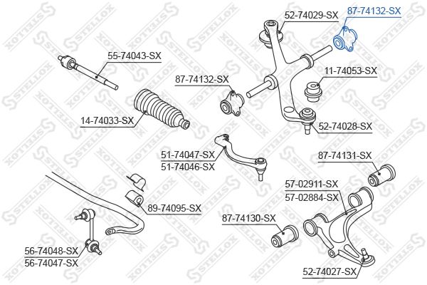 Подвеска, рычаг независимой подвески колеса STELLOX 8774132SX
