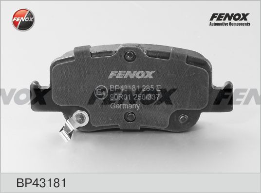 Комплект тормозных колодок, дисковый тормоз FENOX BP43181