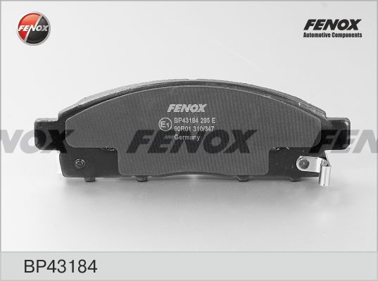 Комплект тормозных колодок, дисковый тормоз FENOX BP43184