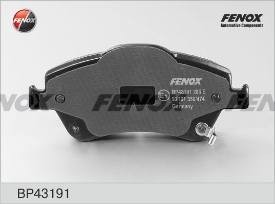 Комплект тормозных колодок, дисковый тормоз FENOX BP43191