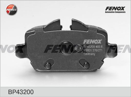 Комплект тормозных колодок, дисковый тормоз FENOX BP43200