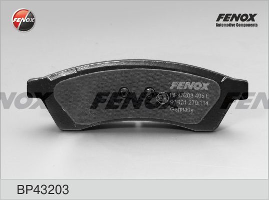 Комплект тормозных колодок, дисковый тормоз FENOX BP43203