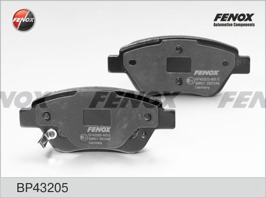 Комплект тормозных колодок, дисковый тормоз FENOX BP43205