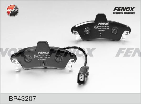Комплект тормозных колодок, дисковый тормоз FENOX BP43207