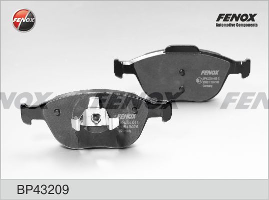 Комплект тормозных колодок, дисковый тормоз FENOX BP43209