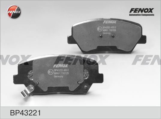Комплект тормозных колодок, дисковый тормоз FENOX BP43221