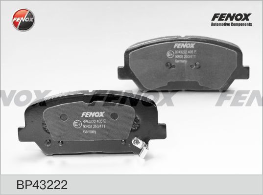 Комплект тормозных колодок, дисковый тормоз FENOX BP43222