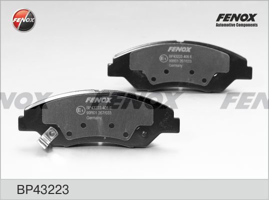 Комплект тормозных колодок, дисковый тормоз FENOX BP43223