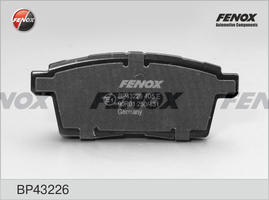 Комплект тормозных колодок, дисковый тормоз FENOX BP43226