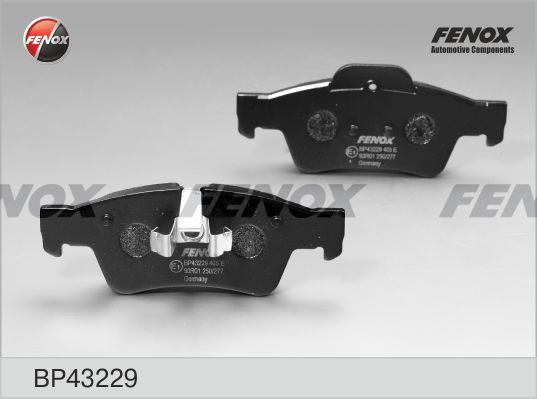 Комплект тормозных колодок, дисковый тормоз FENOX BP43229