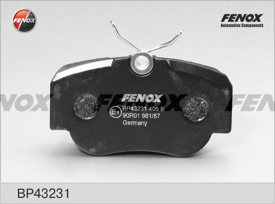 Комплект тормозных колодок, дисковый тормоз FENOX BP43231