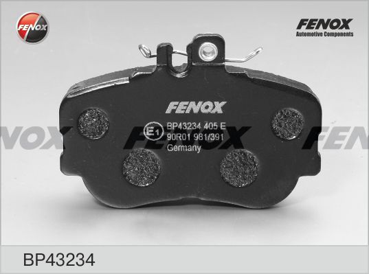 Комплект тормозных колодок, дисковый тормоз FENOX BP43234