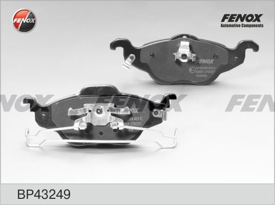 Комплект тормозных колодок, дисковый тормоз FENOX BP43249