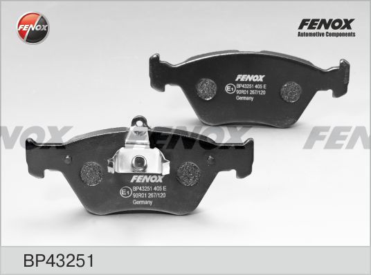 Комплект тормозных колодок, дисковый тормоз FENOX BP43251