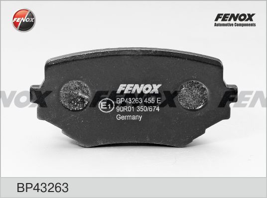 Комплект тормозных колодок, дисковый тормоз FENOX BP43263