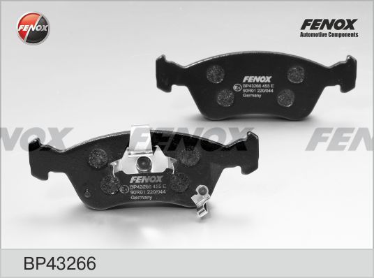 Комплект тормозных колодок, дисковый тормоз FENOX BP43266