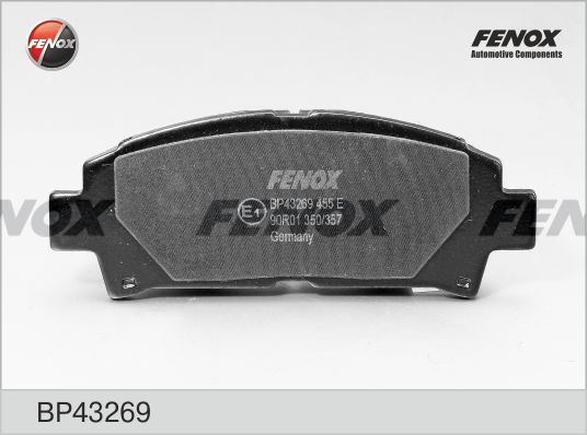 Комплект тормозных колодок, дисковый тормоз FENOX BP43269