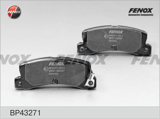 Комплект тормозных колодок, дисковый тормоз FENOX BP43271