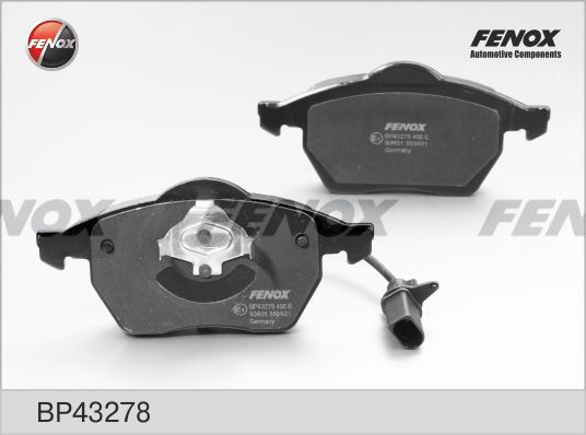 Комплект тормозных колодок, дисковый тормоз FENOX BP43278