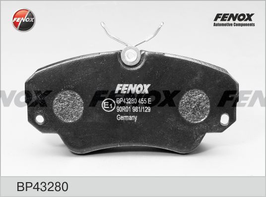 Комплект тормозных колодок, дисковый тормоз FENOX BP43280