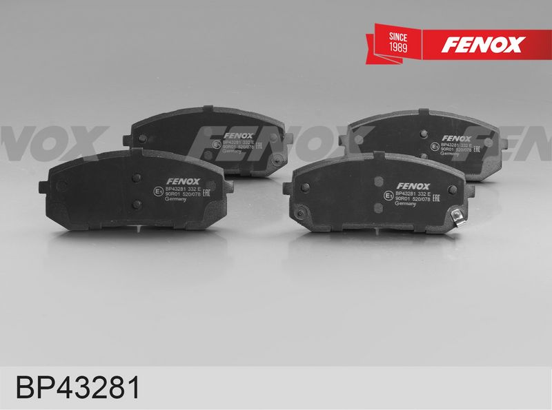 Комплект тормозных колодок, дисковый тормоз FENOX BP43281