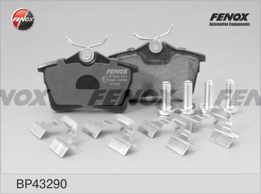 Комплект тормозных колодок, дисковый тормоз FENOX BP43290