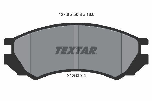 Комплект тормозных колодок, дисковый тормоз TEXTAR 2128002