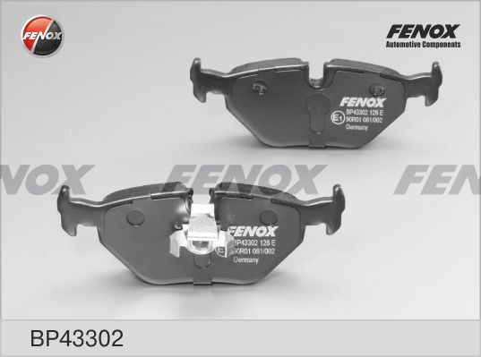 Комплект тормозных колодок, дисковый тормоз FENOX BP43302