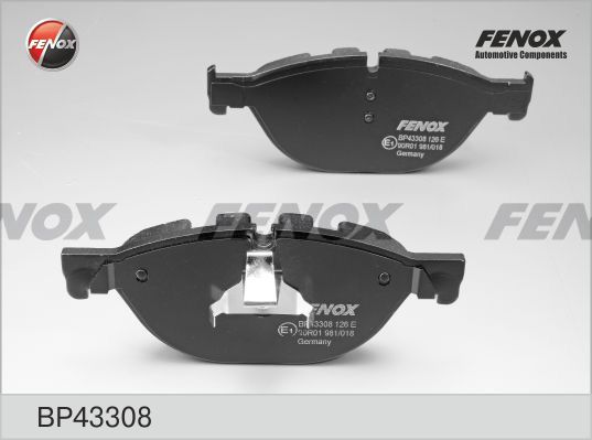 Комплект тормозных колодок, дисковый тормоз FENOX BP43308
