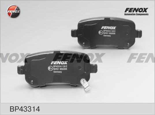 Комплект тормозных колодок, дисковый тормоз FENOX BP43314