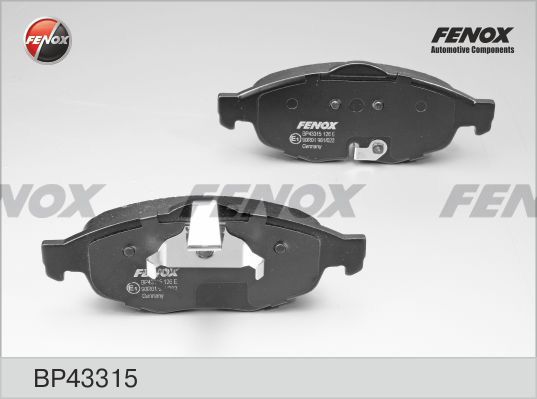 Комплект тормозных колодок, дисковый тормоз FENOX BP43315