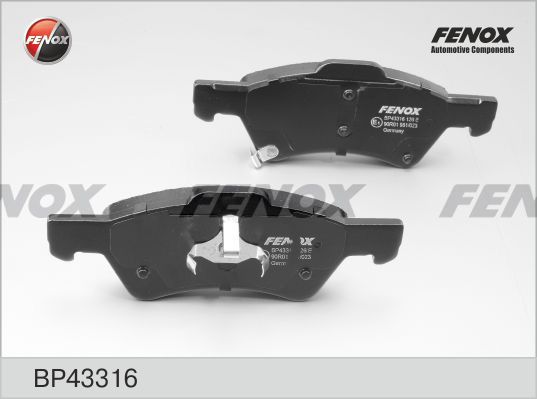 Комплект тормозных колодок, дисковый тормоз FENOX BP43316