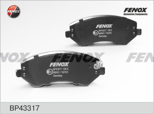 Комплект тормозных колодок, дисковый тормоз FENOX BP43317