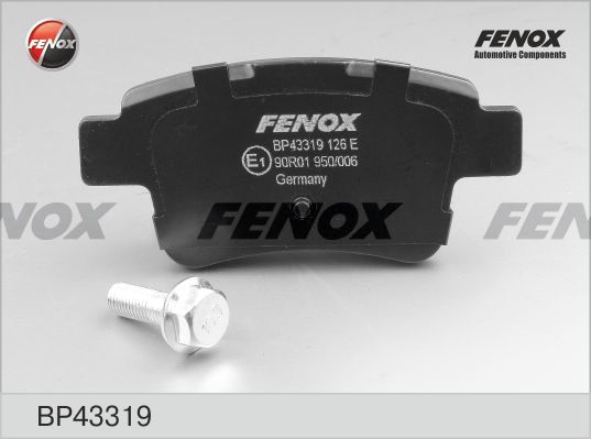 Комплект тормозных колодок, дисковый тормоз FENOX BP43319