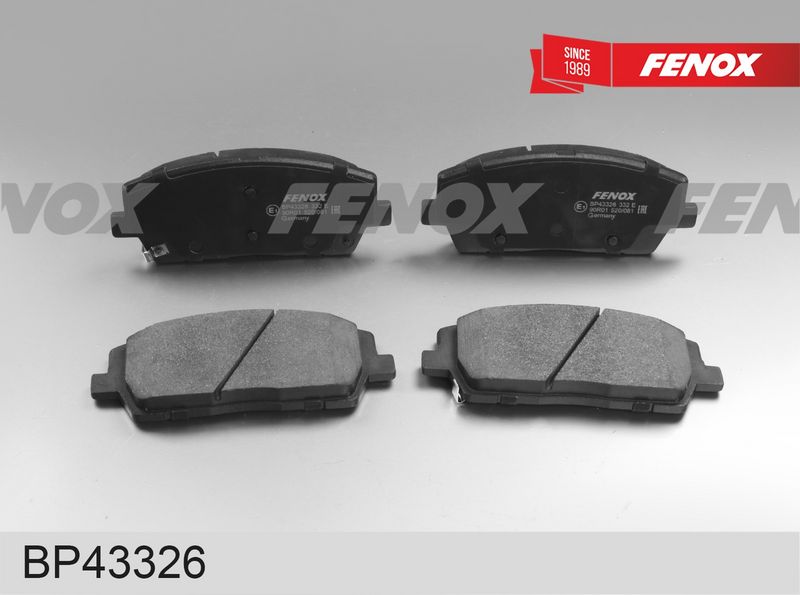 Комплект тормозных колодок, дисковый тормоз FENOX BP43326