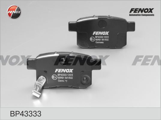 Комплект тормозных колодок, дисковый тормоз FENOX BP43333