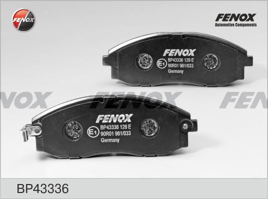 Комплект тормозных колодок, дисковый тормоз FENOX BP43336