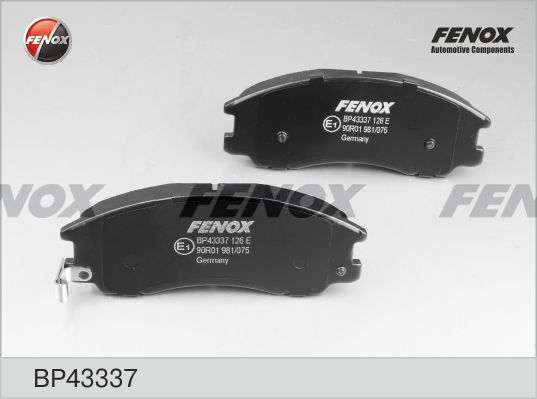 Комплект тормозных колодок, дисковый тормоз FENOX BP43337