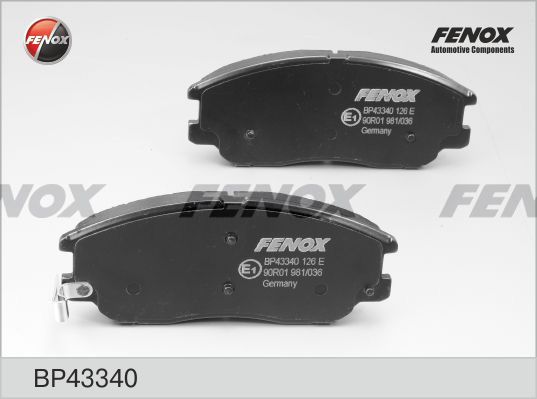 Комплект тормозных колодок, дисковый тормоз FENOX BP43340