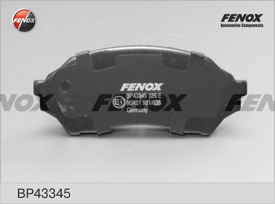 Комплект тормозных колодок, дисковый тормоз FENOX BP43345