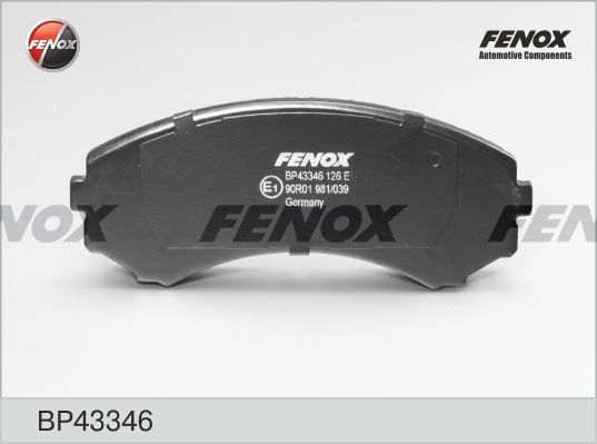 Комплект тормозных колодок, дисковый тормоз FENOX BP43346