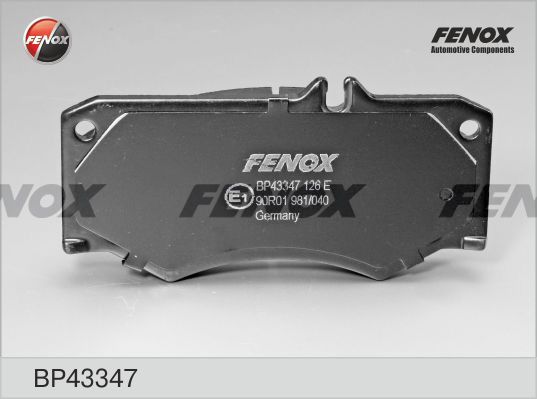 Комплект тормозных колодок, дисковый тормоз FENOX BP43347
