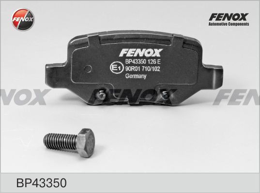 Комплект тормозных колодок, дисковый тормоз FENOX BP43350